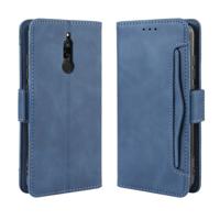 Voor Xiaomi Redmi 8 portemonnee stijl huid voelen kalf patroon lederen draagtas met aparte kaartsleuf (blauw)