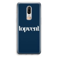 Topvent Navy: OnePlus 6 Transparant Hoesje