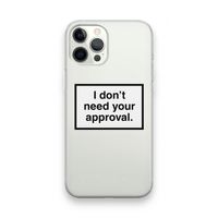Don't need approval: iPhone 12 Pro Max Transparant Hoesje