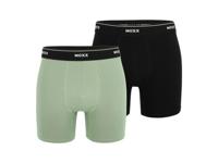 MEXX Set van 2 heren boxers (Zwart/groen, XL)