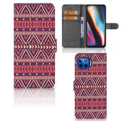 Motorola Moto G 5G Plus | Telefoon Hoesje | Aztec Paars