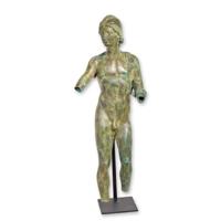 A BRONZE SCULPTURE CALLED "THE YOUTH OF AGDE" A BRONZE SCULPTURE CALLED "THE YOUTH OF AGDE"