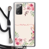 Rozen: Samsung Galaxy Note 20 / Note 20 5G Transparant Hoesje met koord