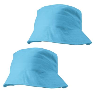 Festival Vissershoedjes/zonnehoedjes voor volwassenen - 6x - blauw
