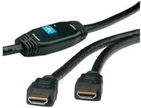 Roline 14.01.3465 HDMI-kabel HDMI Aansluitkabel HDMI-A-stekker, HDMI-A-stekker 30.00 m Zwart 4K UHD, Afgeschermd, Actief met signaalversterking - thumbnail