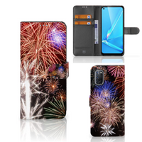 OPPO A72 | OPPO A52 Wallet Case met Pasjes Vuurwerk