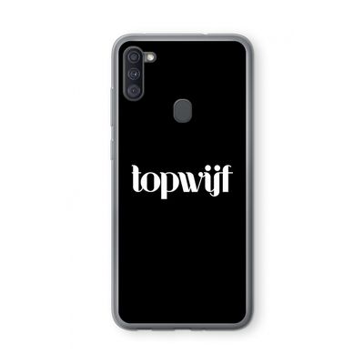 Topwijf Zwart: Samsung Galaxy A11 Transparant Hoesje