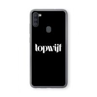 Topwijf Zwart: Samsung Galaxy A11 Transparant Hoesje