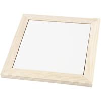 Creativ Company Onderzetter met houten lijst, afm 18,5x18,5x1,16 cm, 1 stuk