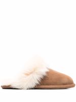 UGG Scuff Sis fur-trimmed slippers - Marron