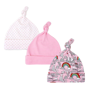 Babymuts set - roze strepen