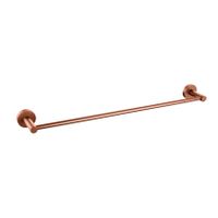 Handdoek houder Aloni | Wandmontage | 57 cm | Messing | Rond | Koper geborsteld