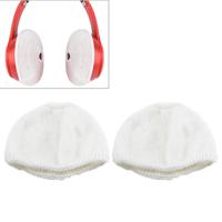 2 stks gebreide hoofdtelefoon stofdichte beschermende case voor beats Solo2 Wireless/Solo3 (wit)