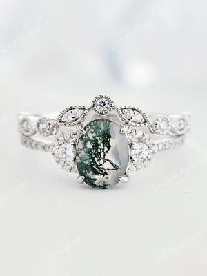 Vintage Botanisch Strass Ring Vintage Botanisch Strass Ring