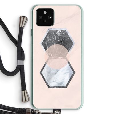 Creatieve toets: Pixel 5a 5G Transparant Hoesje met koord