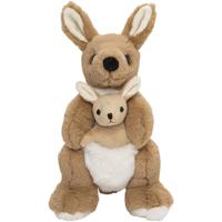 Nature Planet pluche Kangoeroe met baby knuffel - 22 cm - Dieren knuffels