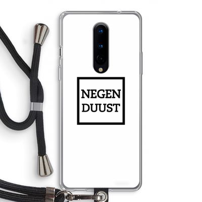 Negenduust vierkant: OnePlus 8 Transparant Hoesje met koord