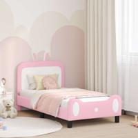 Bedframe voor kinderen met hoofdbord Roze 80 x 160 cm PU