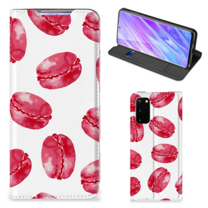 Samsung Galaxy S20 Flip Style Cover Pink Macarons