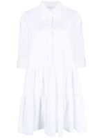 Fabiana Filippi robe-chemise en coton à volants superposés - Blanc - thumbnail