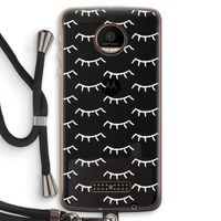 Wimpers: Motorola Moto Z Force Transparant Hoesje met koord