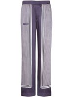 Balmain pantalon droit à imprimé vertical - Violet