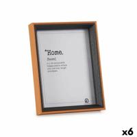 Fotolijsten Kristal Zwart Bruin Hout MDF (17 x 22 x 3 cm) (6 Stuks)