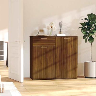 Dressoir 80x36x75 cm bewerkt hout bruin eikenkleur