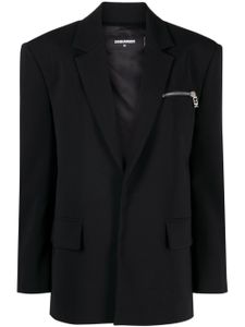 DSQUARED2 blazer à simple boutonnage - Noir