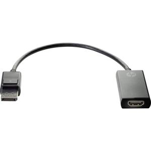 HP 2JA63AA Adapter [1x DisplayPort stekker - 1x HDMI-bus] Zwart Ultra HD-HDMI