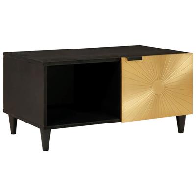 Salontafel Zwart en Goud 80 x 50 x 40 cm