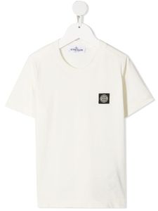 Stone Island Junior t-shirt à patch logo - Blanc