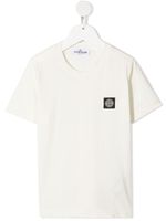 Stone Island Junior t-shirt à patch logo - Blanc