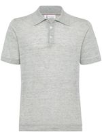 Brunello Cucinelli polo à design chiné - Gris