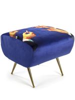 Seletti pouffe à imprimé lèvres - Bleu