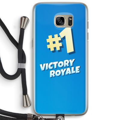 Victory Royale: Samsung Galaxy S7 Edge Transparant Hoesje met koord