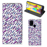 Samsung Galaxy M31 Hoesje met Magneet Feathers Color - thumbnail