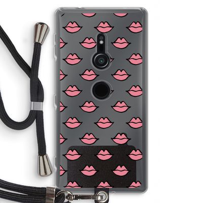 Lipjes: Sony Xperia XZ2 Transparant Hoesje met koord