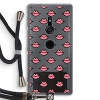 Lipjes: Sony Xperia XZ2 Transparant Hoesje met koord
