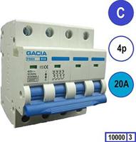 Enzo Gacia Installatieautomaat 20A. C kar 4p GACIA - 4517823