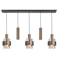 Highlight 5-lichts hanglampMarrone zwart met koper brons - H5684.01