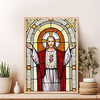 1 st mensen diy diamant schilderij glas kristal geschilderd jesus diamant schilderij handwerk thuis cadeau zonder frame miniinthebox