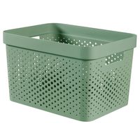 Curver Infinity Dots Opbergbox - 17L - Groen - 100% Recycled - thumbnail