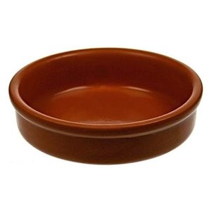 Set van 4x mini terracotta tapas/creme brulee bakjes/schaaltjes 6 cm   -