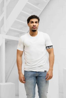 Dsquared2 Round Neck T-Shirt Heren Wit/Zwart - Maat S - Kleur: WitZwart | Soccerfanshop