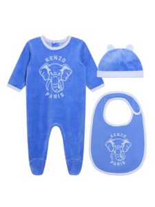 Kenzo Kids trousseau de naissance à logo brodé - Bleu