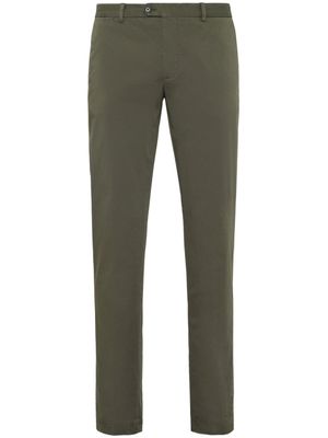 Philipp Plein pantalon chino en coton mélangé à coupe slim - Vert