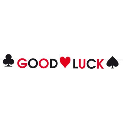 Casino thema slinger - Good Luck - 180 cm - papier - brandvertragend - wenslijn