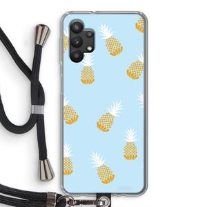 Ananasjes: Samsung Galaxy A32 5G Transparant Hoesje met koord