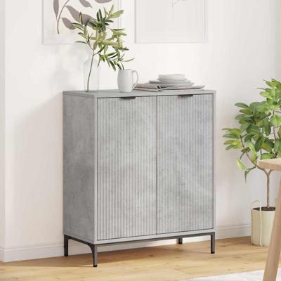 Dressoir Betongrijs 69.5 x 33 x 82 cm Bewerkt hout